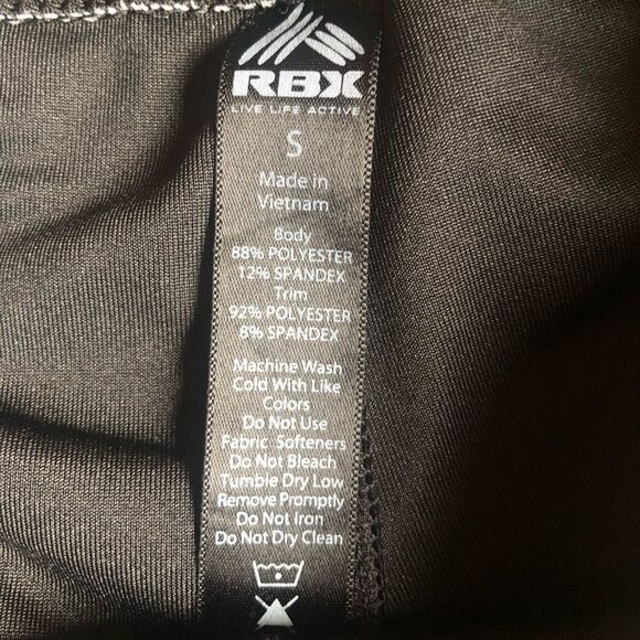 RBX Cropped Leggings Black White Stripe S - Picture 4 of 5